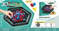Interactive 3D four in line strategy board game with red and blue chess pieces for kids - 3D Connect Four [English Color Box]