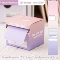 Caja de notas adhesivas extraíbles con degradado púrpura y 256 hojas adhesivas lindas - Violeta de Ensueño