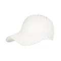 Close-up showing the intricate breathable hollow-out knit pattern on a white cap. - Adult (Adjustable Circumference 58cm) / White