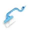 Blue swan-shaped window track cleaning brush with white bristles for crevices - Swan Brush / Blue