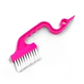Ergonomic pink swan-shaped gap cleaning brush for deep window and kitchen grooves - Swan Brush / Rose Red