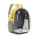 Gelber transparenter Katzenrucksack mit atmungsaktiven Seiten für Haustiere - Basisstil / Gelb