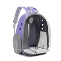 Atmungsaktiver lila Haustierrucksack mit Panorama-Transparenz für Katzen und kleine Hunde - Basisstil / Lila