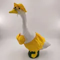Yellow polka dot bikini outfit set for 23-inch porch goose statue. - Yellow Bikini (Without Glasses)
