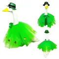St. Patrick's Day green clover tulle skirt and hat outfit for porch goose - Irish Style (Tulle Skirt)