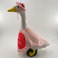 Pink Be Mine holiday outfit for 23-inch decorative porch goose statue accessory - Valentine's Day