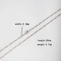 Collana a catena Figaro in acciaio inossidabile argento da 2,3 mm per uomo e donna - 40CM / Saldato Tondo (Filo 0,6 mm * Larghezza 2,3 mm) / Colore acciaio