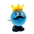 Giocattolo a molla blu saltellante con baffi e corona gialla per regali per bambini - Blu
