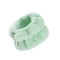 Dettaglio del morbido polsino in peluche verde menta per la cura della pelle e il lavaggio - 77 - Verde (singolo cinturino)