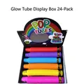 Colorful LED pop tubes stress relief fidget toys in a 24-pack rainbow display box - 2.9cm / Rainbow LED Style (Display Box)