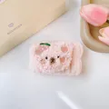Polsino in peluche rosa con orsetto e fragola per la detersione viso e cura della pelle - 27-Orso fragola rosa (Cinturino singolo)