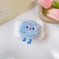 Morbido e carino cinturino in peluche mostro blu per il lavaggio del viso e la cura - 32-Formaggio blu fondo bianco (Cinturino singolo)