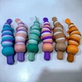 Buntes gestreiftes artikuliertes Schnabeltier-Schnecken-Spielzeug zum Stressabbau - Großer Vogelbekdier (Im Beutel) / 25cm Länge