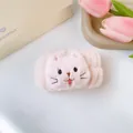 Simpatico polsino in peluche rosa con faccia di gatto per lavaggio del viso e pelle - 41 - Garfield rosa cipria (Polsino singolo)