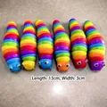 Buntes flexibles Gelenk-Raupen-Schneckenspielzeug zum Stressabbau Länge 13cm - Augen Regenbogen Stil / 13cm Länge