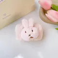 Adorabile polsino in morbido peluche rosa a coniglietto per lavaggio viso e skincare - 45 - Coniglietto goloso rosa cipria (Polsino singolo)