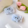 Morbidi polsini in peluche blu con ricamo a stella per lavaggio viso e cura della pelle - 51 - Nettuno blu (Polsino singolo)