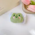Polsino in flanella felpata per lavare il viso con un simpatico disegno di rana verde. - 52 - Ranocchietta blu (Polsino singolo)