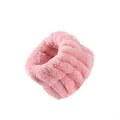 Morbido cinturino in flanella felpata rosa per la cura della pelle e il lavaggio del viso - 61 - Rosa chiaro (Polsino singolo)