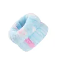 Polsino in flanella di peluche con motivo tie-dye blu e rosa per lavare il viso - 74 - Coniglio blu (singolo cinturino)