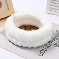 Braccialetto assorbente in morbido peluche bianco per il lavaggio del viso e la cura - 92 - Bianco puro (singolo cinturino)