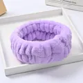 Morbido cinturino in flanella di peluche viola per il lavaggio del viso e la cura della pelle - 93 - Viola brillante (singolo cinturino)