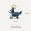 Adorable hand-painted blue husky dog charm pendant crafted from premium copper metal - Border Collie Dog Pendant