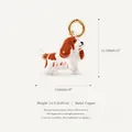 Detailed dog pendant variant made of copper with precise size and weight measurement specs - Beagle Dog Pendant Only (Without Chain) / Brown and White