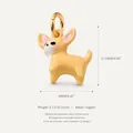 Cute cartoon chihuahua dog charm pendant with yellow enamel finish and golden ring - Chihuahua Dog Pendant Only (Without Chain) / Turmeric