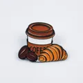 Creative coffee cup and croissant enamel pin badge for backpacks and clothing - Coffee Cup and Croissant (GXZ4215-4)