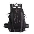 Schwarzer und grauer Outdoor-Wanderrucksack mit verstellbaren Gurten und Seitentaschen - 36-55L / Einfache Taillenunterstützung / Schwarz