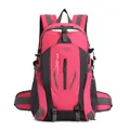 Large capacity outdoor hiking and mountaineering backpack in vibrant pink and grey - 36-55L / Simple Waist Support / Pink