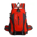 Professional orange outdoor hiking backpack with ergonomic straps and grey details - 36-55L / Simple Waist Support / Red