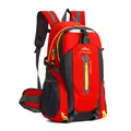 Langlebiger multifunktionaler Outdoor-Wanderrucksack in Rot und Grau mit ergonomischen Gurten - 36-55L / Einfache Taillenunterstützung / Rotes Band