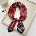 Artistic red printed silk square scarf with elegant floral patterns for stylish women - Samsara Red (22) / 70cm Length / Red