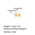 Colgante de fresa de acero inoxidable dorado para creación de joyas DIY personalizadas - Estilo Fresa Grande (PJ0218)
