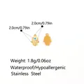 Gold-plated stainless steel Hamsa hand pendant with evil eye and dimensions - Enamel Eye Hamsa Hand Style (PJ0813)