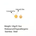 Gold-plated stainless steel durian fruit charm pendant for DIY jewelry making with specs - Enamel Durian Style (PJ0815)