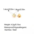 Stainless steel orange fruit charms for DIY jewelry making, 1.8cm size - Enamel Colorful Orange Style (PJ0817)
