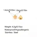 Stainless steel orange fruit charm with enamel detail for DIY jewelry making designs - Enamel Orange Style (PJ0817)