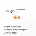Golden stainless steel Christmas bell charm with red bow for DIY jewelry making - Enamel Single Bell Style (PJ0831)