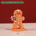 Simpatica statuina omino di pan di zenzero decorazione natalizia con bastoncino 8cm - Ragazzo con Bastone-Piccolo