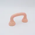 Pink plastic telephone receiver handset toy for children pretend play accessory - Flesh Pink