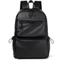 Zaino porta PC aziendale nero minimalista con grande capacità e finitura opaca morbida - Nero