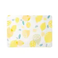 Rectangular pet cooling gel mat featuring a vibrant yellow lemon print for summer comfort - Lemon Yellow