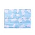 Light blue pet cooling gel mat with cute polar bear and snowflake patterns. - Polar Bear