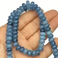 High quality 5x8mm blue chalcedony rondelle abacus beads for DIY jewelry making and crafts - 4*6mm/Strand Approx 90 Pieces / Blue
