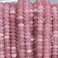 High-quality 5x8mm pink translucent crystal chalcedony abacus beads for DIY jewelry crafting - 5*8mm/Strand Approx 72 Pieces / Dark Pink