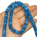 5x8mm natural blue chalcedony abacus beads for DIY handmade jewelry and bracelets - 4*6mm/Strand Approx 90 Pieces / Blue 32