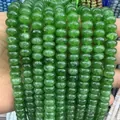 Translucent green 5x8mm abacus crystal chalcedony loose beads for DIY jewelry crafting - 4*6mm/Strand Approx 90 Pieces / Green 14